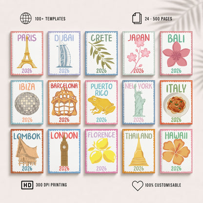 Custom Travel Book - Pastel Series