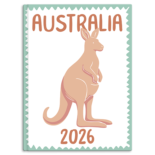 Australia - Kangaroo - Pastel