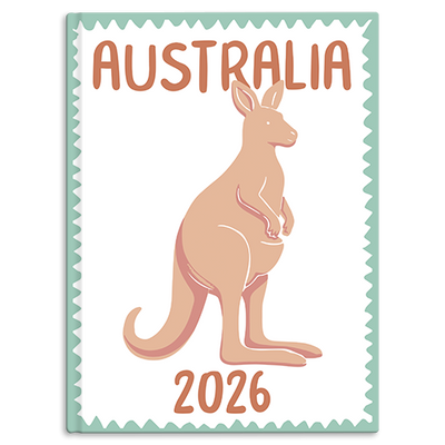 Australia - Kangaroo - Pastel